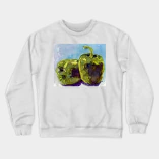 Green Peppers Kitchen Art Crewneck Sweatshirt